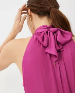 Bow Halter Top -Ann Taylor Store 607036 8376 ALT2