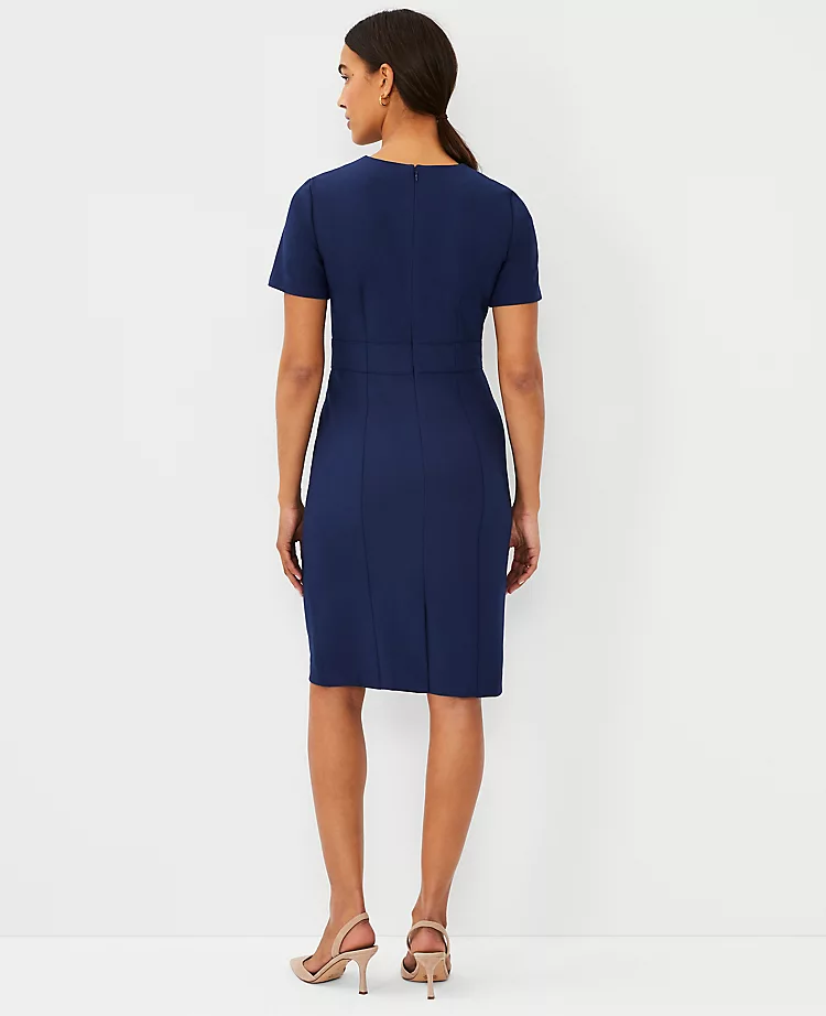 The Short Sleeve Sheath Dress In Bi-Stretch - Curvy Fit 2 The Short Sleeve Sheath Dress In Bi-Stretch - Curvy Fit - Image 2