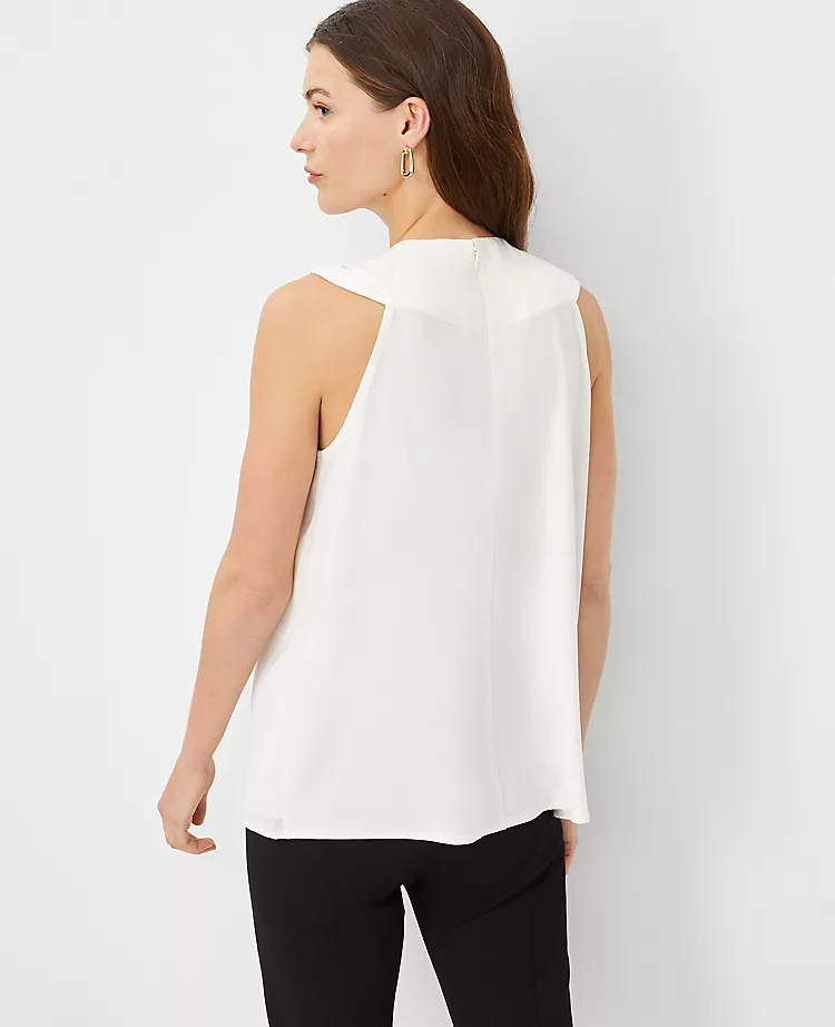 Mixed Media Knotted Halter Top 2 Mixed Media Knotted Halter Top - Image 2