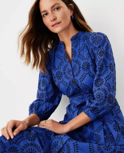 Eyelet Belted Shirtdress -Ann Taylor Store 607238 1680 ALT2