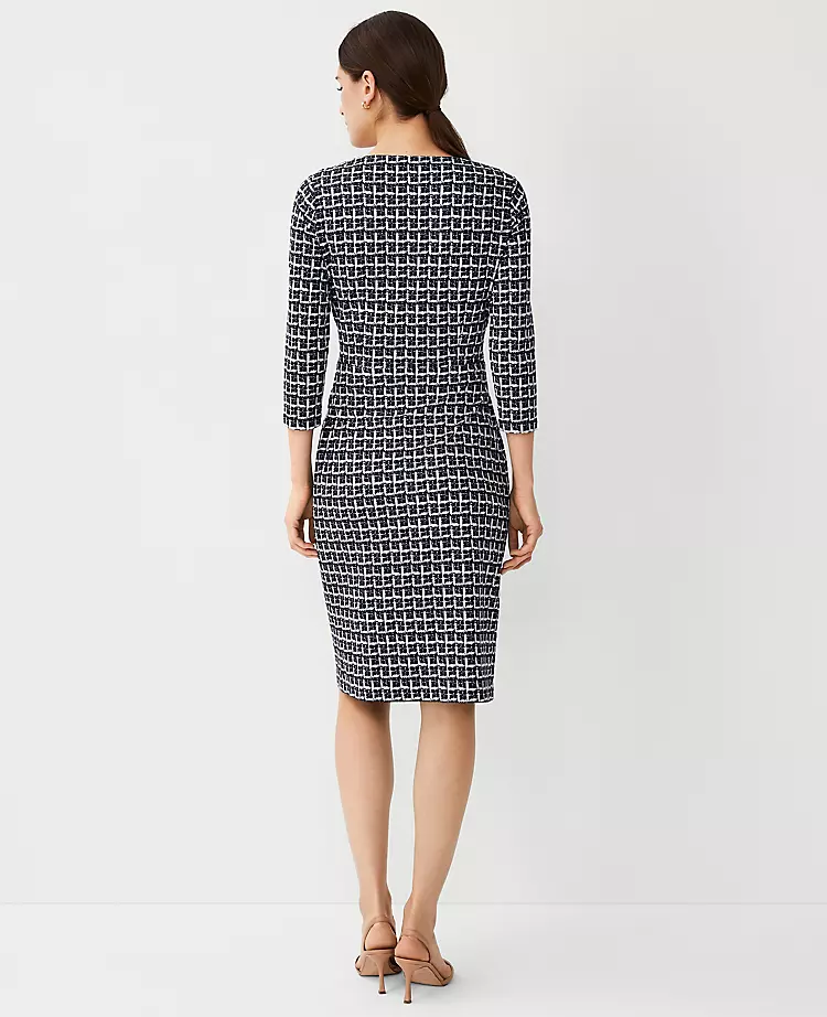 Plaid Refined Stretch Tie Waist Dress 2 Plaid Refined Stretch Tie Waist Dress - Image 2