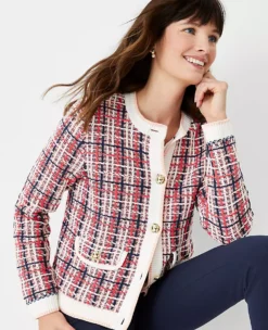Tweed Sweater Jacket -Ann Taylor Store 607277 5633 ALT2