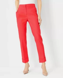 The High Rise Eva Ankle Pant In Linen Blend
