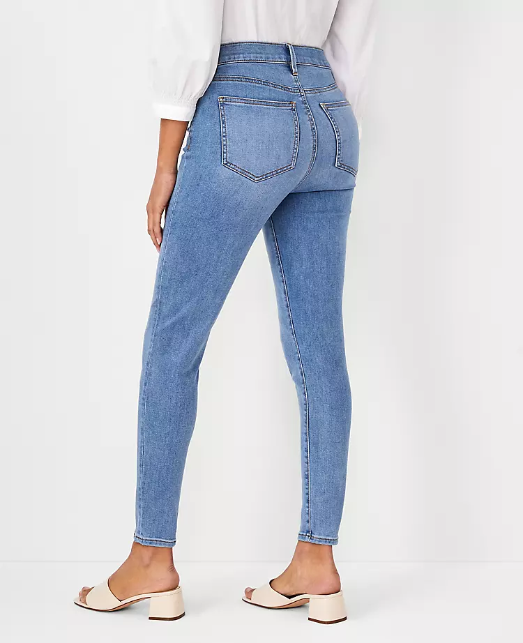 High Rise Curvy Sculpting Skinny Jeans - Light Vintage Indigo Wash 2 High Rise Curvy Sculpting Skinny Jeans - Light Vintage Indigo Wash - Image 2