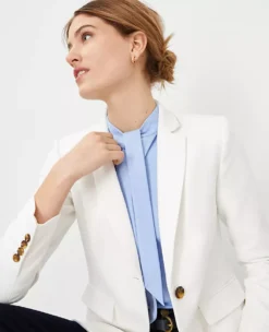 Tailored Pique Blazer: The Greenwich Versatile Two-Button Professional Jacket -Ann Taylor Store 607810 9000 ALT2