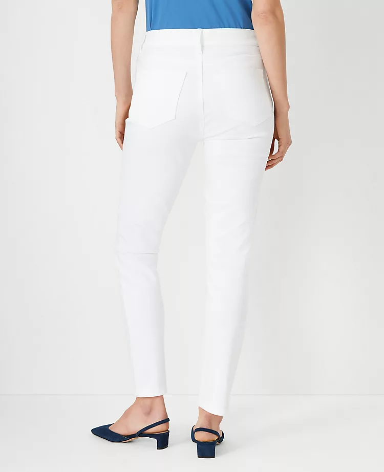 Curvy Sculpting Pocket Mid Rise Skinny Jeans In White 2 Curvy Sculpting Pocket Mid Rise Skinny Jeans In White - Image 2