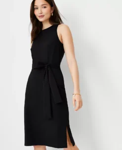 The Cutaway Shoulder Tie Waist Dress In Knit -Ann Taylor Store 607961 2222 ALT2