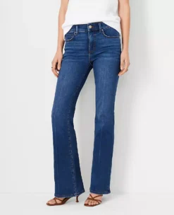Sculpting Mid Rise Boot Cut Jeans in Classic Mid Wash