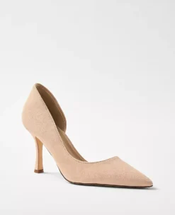 Elegant Suede D'Orsay Pointed Toe Heels