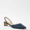 Suede Blade Heel Slingback Pumps - Elegant Pointy Toe Comfort