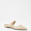 Elegant Leather Pointy Toe Mule Flats with Padded Footbed