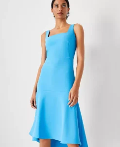 Square Neck Hi-Lo Flare Dress -Ann Taylor Store 608605 2643 ALT2
