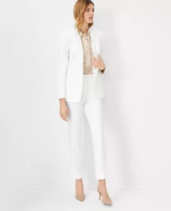 The Eva Ankle Pant In Herringbone Linen Blend 5 The Eva Ankle Pant In Herringbone Linen Blend -Ann Taylor Store 608798 9000 ALT2
