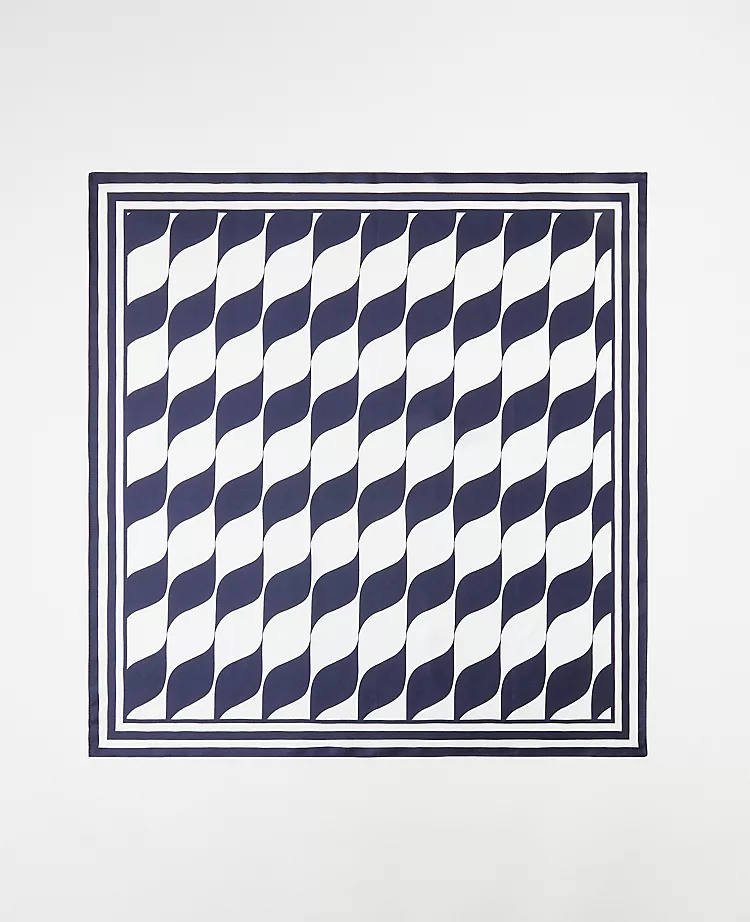 Modern Geometric 100% Silk Square Scarf - 25-Inch Luxury Fashion Accessory 1 Modern Geometric 100% Silk Square Scarf - 25-Inch Luxury Fashion Accessory