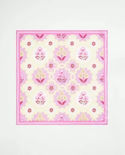 Premium 100% Silk Tile Print Scarf - Elegant Fashion Wrap