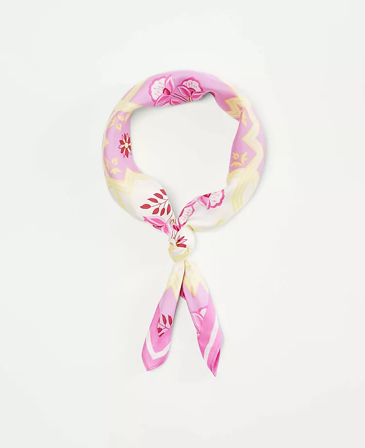 Premium 100% Silk Tile Print Scarf - Elegant Fashion Wrap 2 Premium 100% Silk Tile Print Scarf - Elegant Fashion Wrap - Image 2