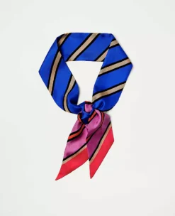 Elegant Striped Skinny Silk Scarf for Versatile Styling