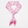 Vibrant Floral 100% Silk Skinny Scarf for Versatile Styling