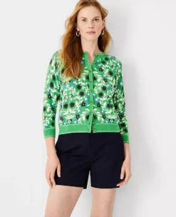 Floral 3/4 Sleeve Ann Cardigan