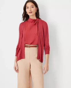 Petite Open Front Lightweight Cardigan - Professional Work Layer