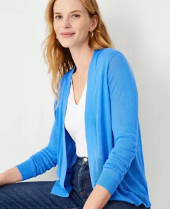 Petite Open Front Lightweight Cardigan - Professional Work Layer -Ann Taylor Store 609686 4687 ALT2