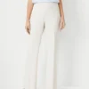 Curvy Fit Side Zip Trouser - Ivory Fluid Crepe Dress Pants