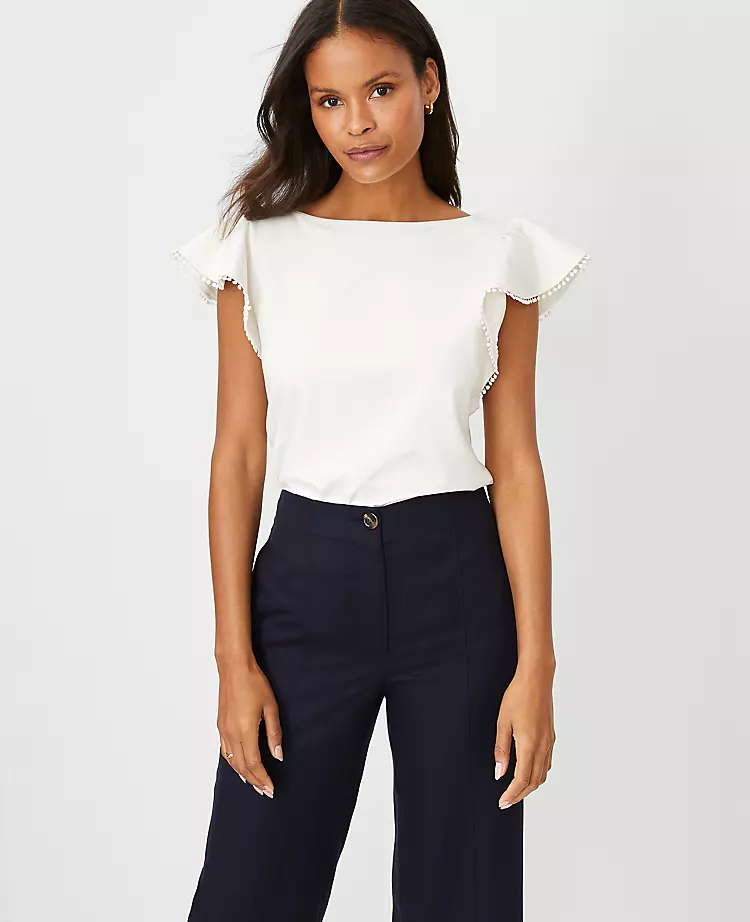 Bobble Flutter Sleeve Top 1 Bobble Flutter Sleeve Top