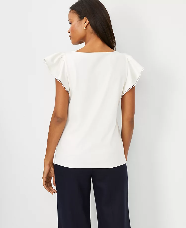 Bobble Flutter Sleeve Top 2 Bobble Flutter Sleeve Top - Image 2