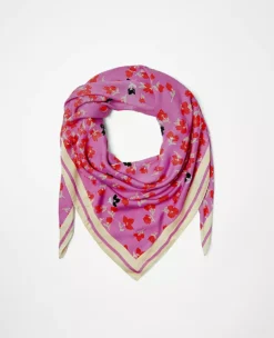 Lightweight Floral Modal Scarf - Large 50-Inch Square Fashion Wrap