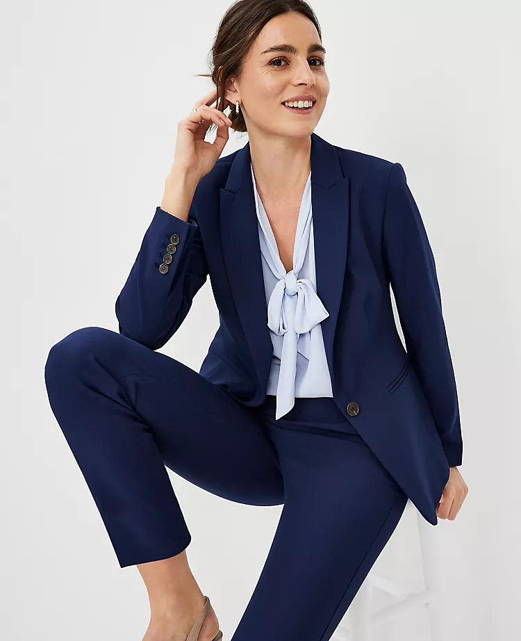 Petite Bi-Stretch One-Button Blazer - Professional Women's Work Jacket 3 Petite Bi-Stretch One-Button Blazer - Professional Women's Work Jacket - Image 3