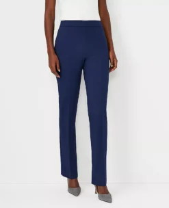 Petite Side Zip Straight Leg Dress Pants - Bi-Stretch Pure Sapphire