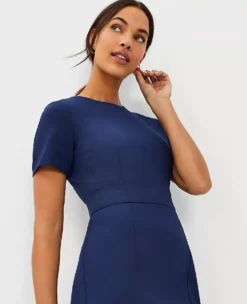 Petite Short Sleeve Sheath Dress - Professional Bi-Stretch Workwear 5 Petite Short Sleeve Sheath Dress - Professional Bi-Stretch Workwear -Ann Taylor Store 610144 8818 ALT2