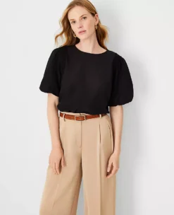 Lace Trim Mixed Media Top