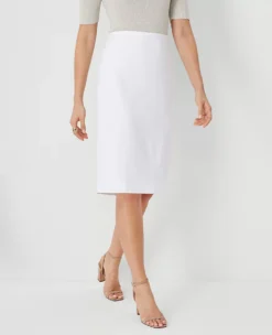 The Pencil Skirt In Linen Blend