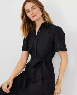 Eyelet Belted Shirtdress 6 Eyelet Belted Shirtdress -Ann Taylor Store 610940 2222 ALT2