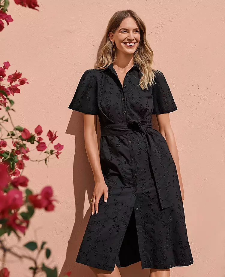 Eyelet Belted Shirtdress 4 Eyelet Belted Shirtdress - Image 4