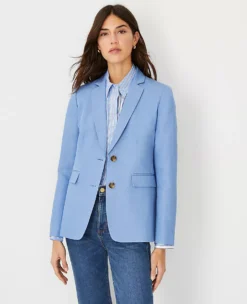 The Petite Greenwich Tailored Blazer: Premium Linen-Blend Professional Jacket