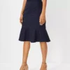 Petite Cotton Eyelet Pencil Skirt with Flounce Hem