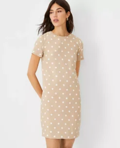 Petite Polka Dot Tee Shift Dress - Comfortable & Professional Summer Workwear