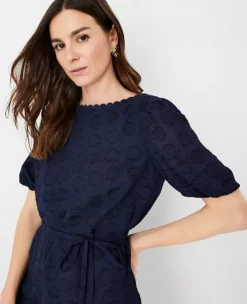 Petite Floral Clip Shift Dress with Adjustable Waist Tie 5 Petite Floral Clip Shift Dress with Adjustable Waist Tie -Ann Taylor Store 611473 2941 ALT2