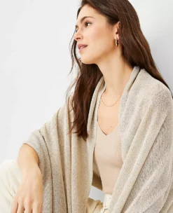 Shimmer Oversized Wrap -Ann Taylor Store 611501 3019 ALT2