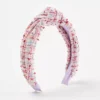Elegant Tweed Knot Headband - Stylish Textured Hair Accessory