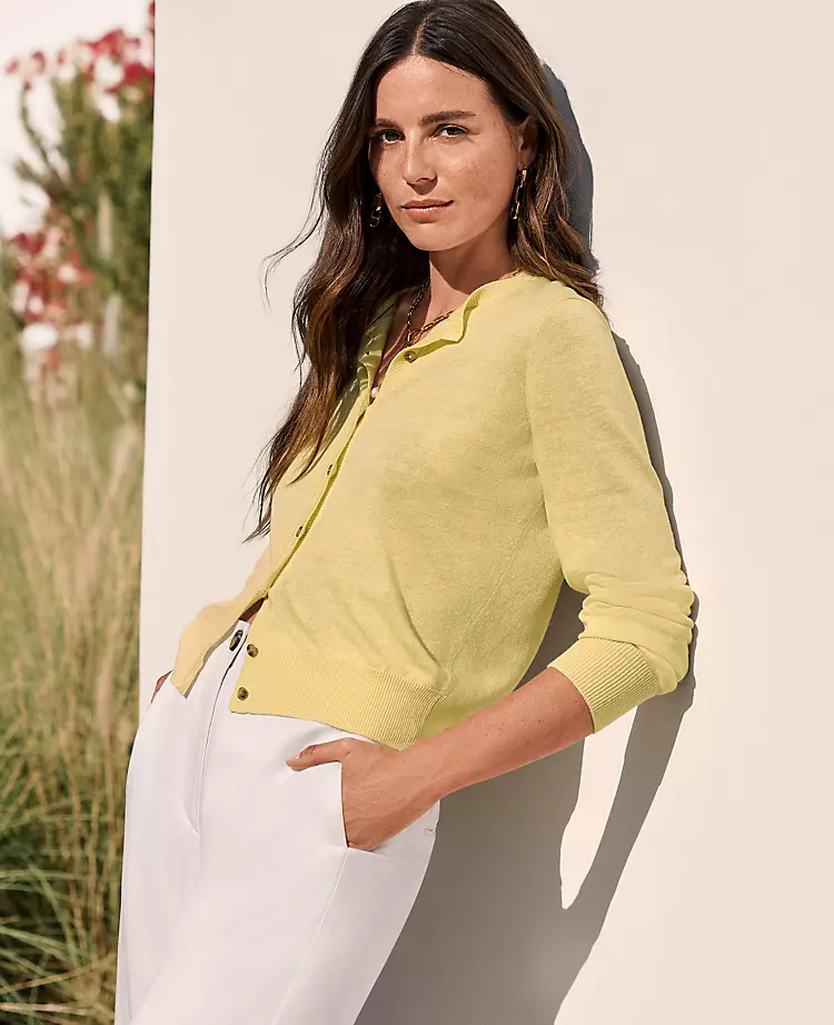 Linen Blend Ann Cardigan 3 Linen Blend Ann Cardigan - Image 3