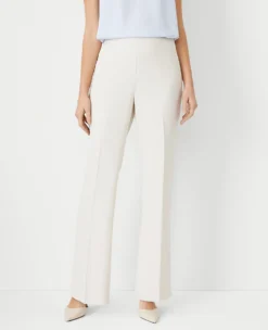 Petite Curvy Fit Side Zip Trouser in Ivory Whisper Crepe