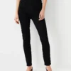 Sculpting High Rise Skinny Jeans in Jet Black Performance Stretch