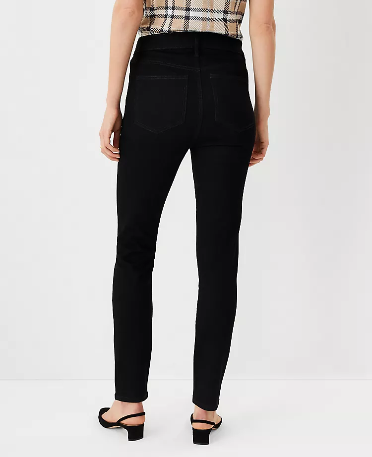 Sculpting High Rise Skinny Jeans in Jet Black Performance Stretch 2 Sculpting High Rise Skinny Jeans in Jet Black Performance Stretch - Image 2