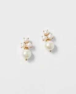 Elegant Pearlized Ball Drop Statement Earrings - 1-Inch Polished Jewelry