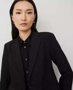 Women's Seasonless Stretch One-Button Notched Lapel Blazer 5 Women's Seasonless Stretch One-Button Notched Lapel Blazer -Ann Taylor Store 612797 6600 ALT2
