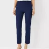 Curvy Fit Side Zip Ankle Pants in Bi-Stretch Pure Sapphire