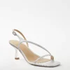 Elegant Asymmetrical Leather Strappy Sandals - 2.5" Mid Heel